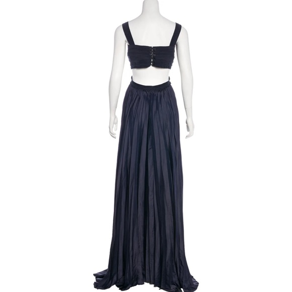 A.L.C. Pleated Olivia Gown navy XS - Picture 4 of 9